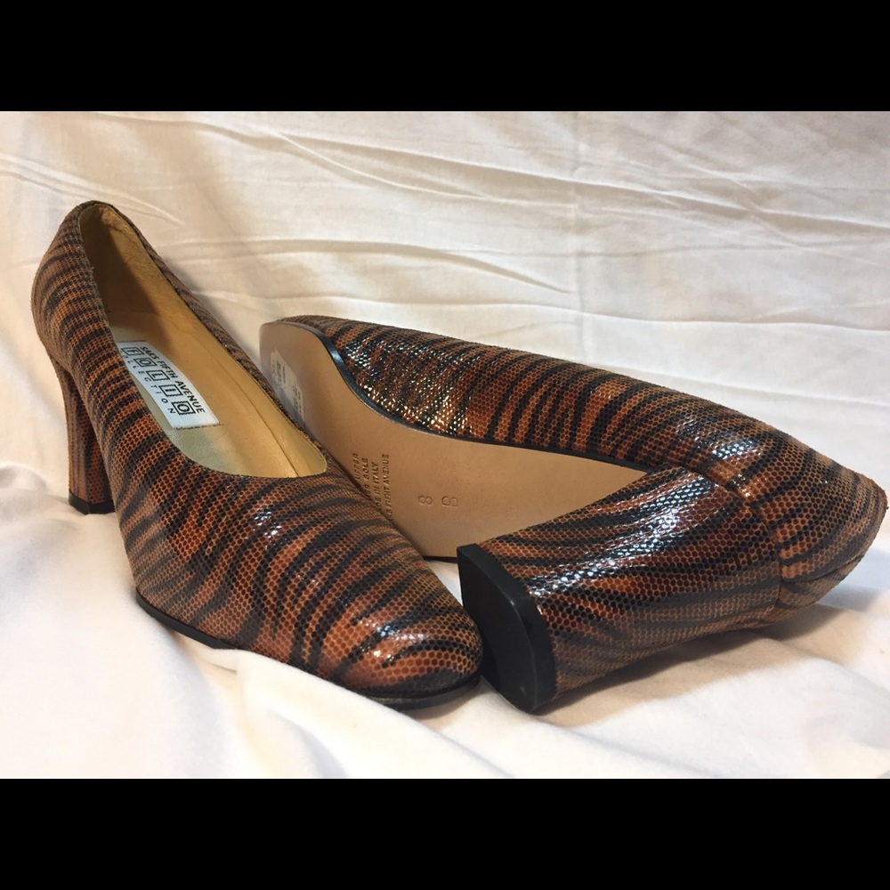 Animal print leather shoes Saks 5th ave
